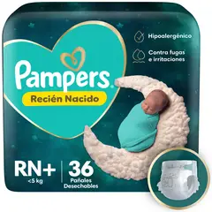 PAMPERS - Pañales Desechables Protección Insuperable Recién Nacido Pampers 36 un