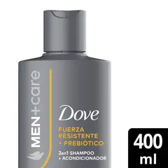 DOVE - Shampoo Fuerza Resistente + Prebiótico 2en1Dove 400 ml