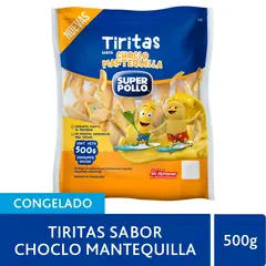 SUPER POLLO - Tiritas de Pollo Sabor Choclo Mantequilla Congeladas Super Pollo 500 g