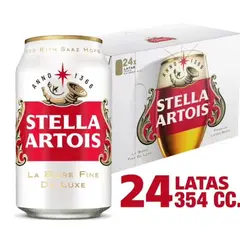STELLA ARTOIS - Pack Cerveza Stella Artois Lager Lata 5° 24 x 354 ml