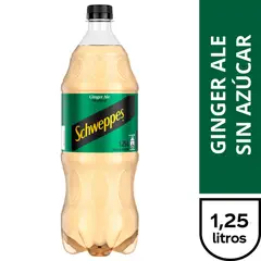 SCHWEPPES - Bebida Ginger Ale Sin Azúcar Schweppes 1.25 L