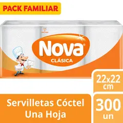 NOVA - Servilletas Cóctel Una Hoja Nova 300 un