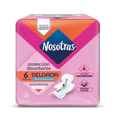 NOSOTRAS - Toallas Higiénicas Delgada Tela Extra Suave Nosotras 6 un