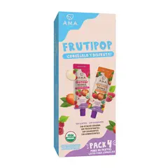 AMA - Pack Pure de Frutas Orgánicos Frutipop Ama 4 x 70 g