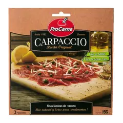 PROCARNE - Carpaccio de Vacuno Congelado Procarne 195 g