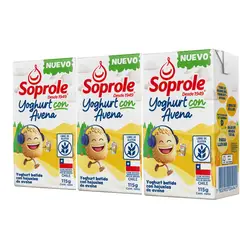 SOPROLE - Yoghurt con Avena Cajita Soprole 3x115 gr