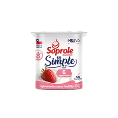 SOPROLE - Yoghurt 5 Ingredientes Sabor Frutilla Soprole 120 gr