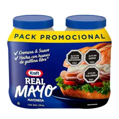KRAFT - Pack Mayonesa Real Kraft Frasco 2 x 789 g