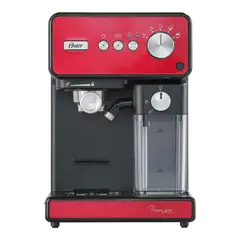 OSTER - Cafetera Automatica De Espresso Primalatte Oster, De Acero Inoxidable, Roja, Bvstem6604R
