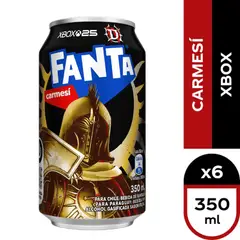 FANTA - Pack Bebida Fanta Xbox Sabor Carmesí Lata 6 x 350 ml