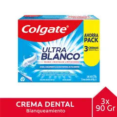 COLGATE - Pack Crema Dental Ultra Blanco Colgate 3x90 gr