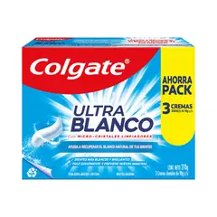 COLGATE - Pack Pasta de Dientes Ultra Blanco Colgate 3 x 90 gr