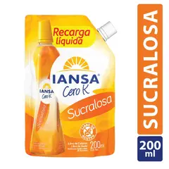 IANSA CERO K - Endulzante Líquido Sucralosa Recarga Iansa Cero K 200 ml