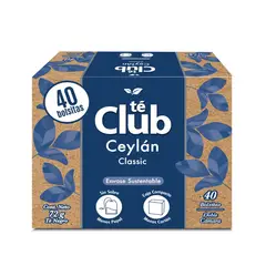 TE CLUB - Té Ceylan Clásico Envase Sustentable Té Club 40 Un