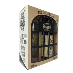 BUHERO NEGRO - Pack Licor Fernet Buhero Negro 39° 700 ml + Vaso