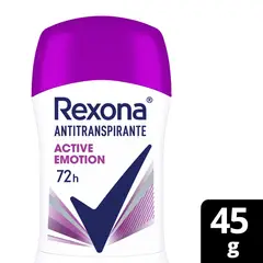 REXONA - Desodorante Antitranspirante Stick Active Emotion Rexona 45 gr