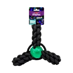 MIPET - Juguete Pelota Fosforecente con Trenzas para Perros Mipet