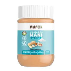NURA - Pasta de Maní Sal de Mar Sin Azúcar Nura 485 g
