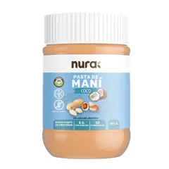 NURA - Pasta de Maní Coco Sin Azúcar Nura 485 g