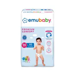 EMUBABY - Pañales Desechables Premium Comfort Talla XG Emubaby 56 un