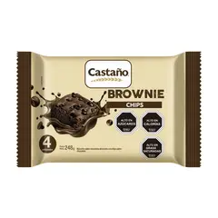 CASTAÑO - Bizcochos Brownie Chips Castaño 4 un