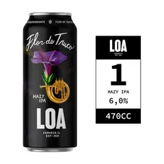 LOA - Cerveza Loa Flor de Truco Hazy Ipa Lata 6° 470 ml