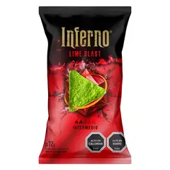 INFERNO - Snack Tortillas de Maíz Lime Blast Inferno 72 gr