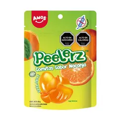 AMOS - Gomitas Peelerz Sabor Naranja Amos 80 g