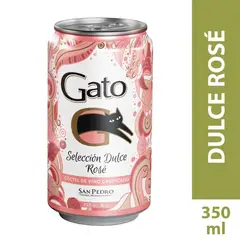 GATO - Cóctel de Vino Dulce Rose Gasificado Gato Lata 8° 350 ml