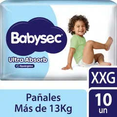 BABYSEC - Pañales Desechables Ultra Absorbente XXG  Babysec 10 un