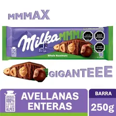 MILKA - Chocolate en Barra Mmmax Avellanas Enteras Milka 250 g