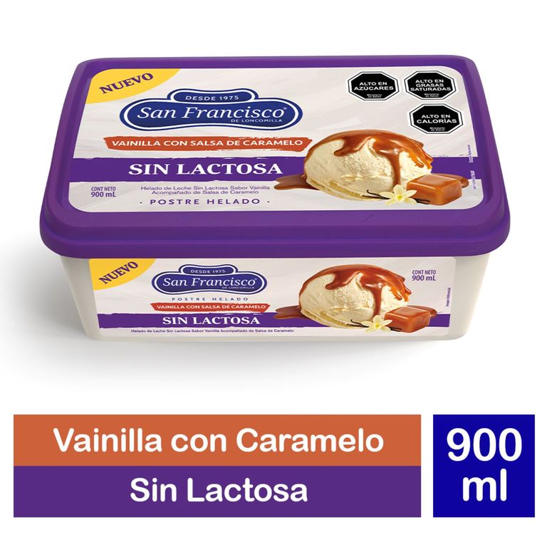 Helado Cassata Vainilla Sin Lactosa San Francisco 900 ml