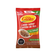 DOÑA GUSTA - Caldo en Polvo Doña Gusta Sabor Costilla 6 Un