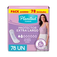 PLENITUD F - Protectores Diarios Extra Largos Plenitud Femme 78 un