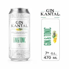 KANTAL - Cóctel Gin Tonic Kantal Lata 7° 470 ml