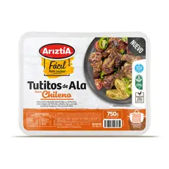 ARIZTIA - Tutitos de Ala de Pollo Sabor Chileno Refrigerado Ariztia 750 g