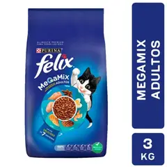 FELIX - Alimento para Gatos Adulto Megamix Felix 3 Kg