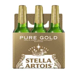 STELLA ARTOIS - Pack Cerveza Stella Artois Pure Gold Sin Gluten Botella 4.3° 6 x 330 ml