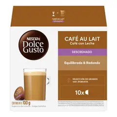 DOLCE GUSTO - Cápsulas de Café con Leche Dolce Gusto Descremado 10 Un