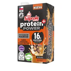 SOPROLE - Leche Semidescremada Chocolate Crema de Maní Proteín Power Soprole 1 lt