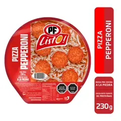 PF LISTO - Pizza Individual Pepperoni PF Listo 230 gr