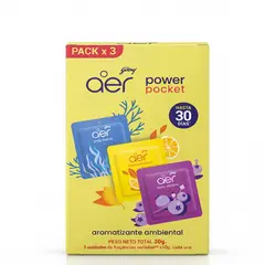 AER - Pack Aromatizante Ambiental Power Pocket Aer 3 un