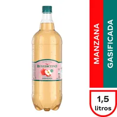 BENEDICTINO - Agua Sabor Manzana Gasificada Benedictino 1.5 Lt