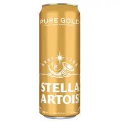 STELLA ARTOIS - Cerveza Stella Artois Lager Pure Gold Sin Gluten Lata 4.3° 710 ml