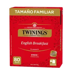 TWININGS - Té Negro English Breakfast Twinings 80 Un
