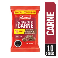 GOURMET - Caldo en Polvo Sabor Carne Gourmet 10 un