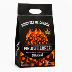MR GUTIERREZ - Carbón Briqueta Hexa Mr Gutierrez 2.5 kg